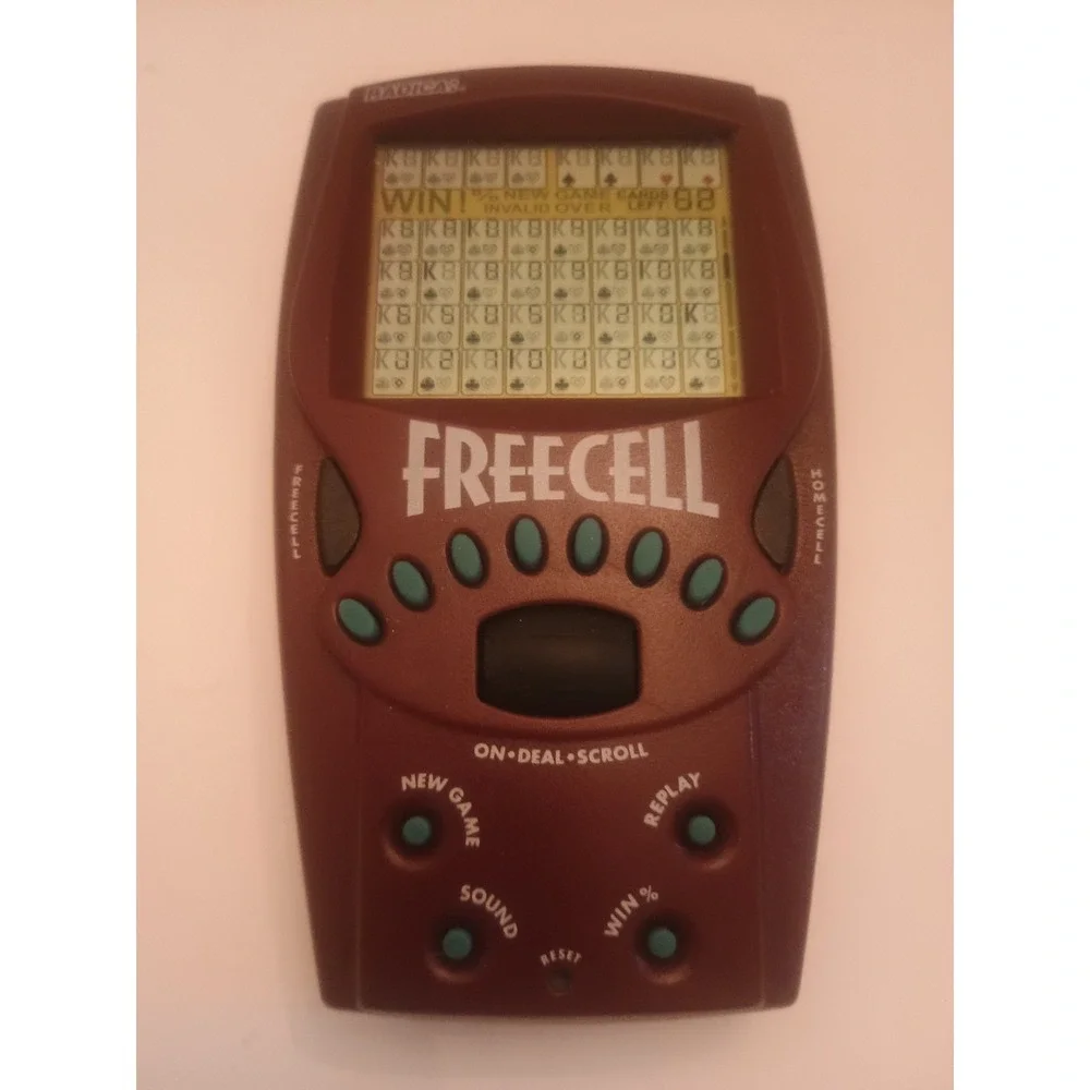 Vintage Radica Freecell Solitaire Handheld Electronic Game 8019